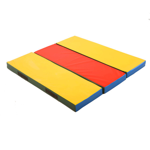 Гимнастический мат SportBaby складной Лавочка 120х120x8 см Разноцветный