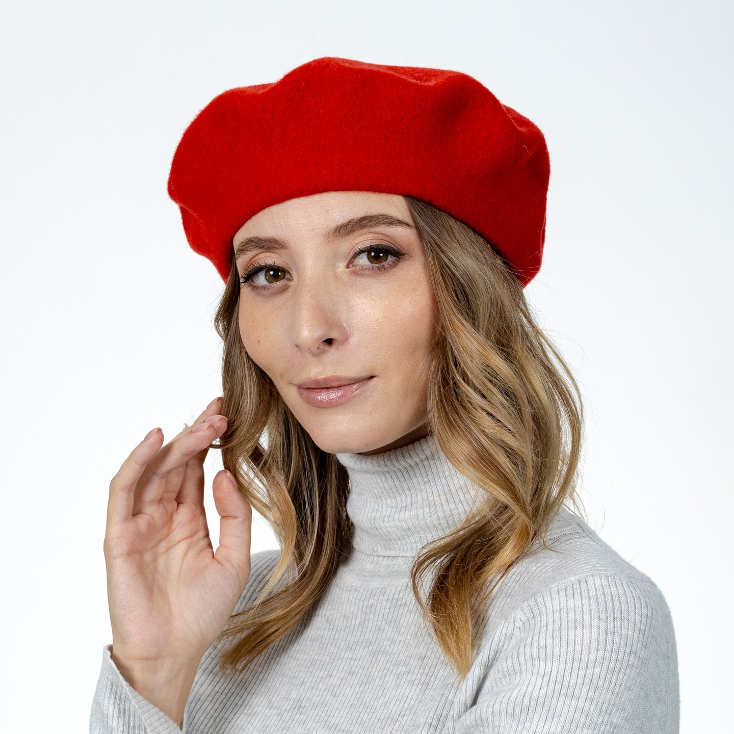 Берет женский LuckyLOOK One Size Красный Flora Super 570-351