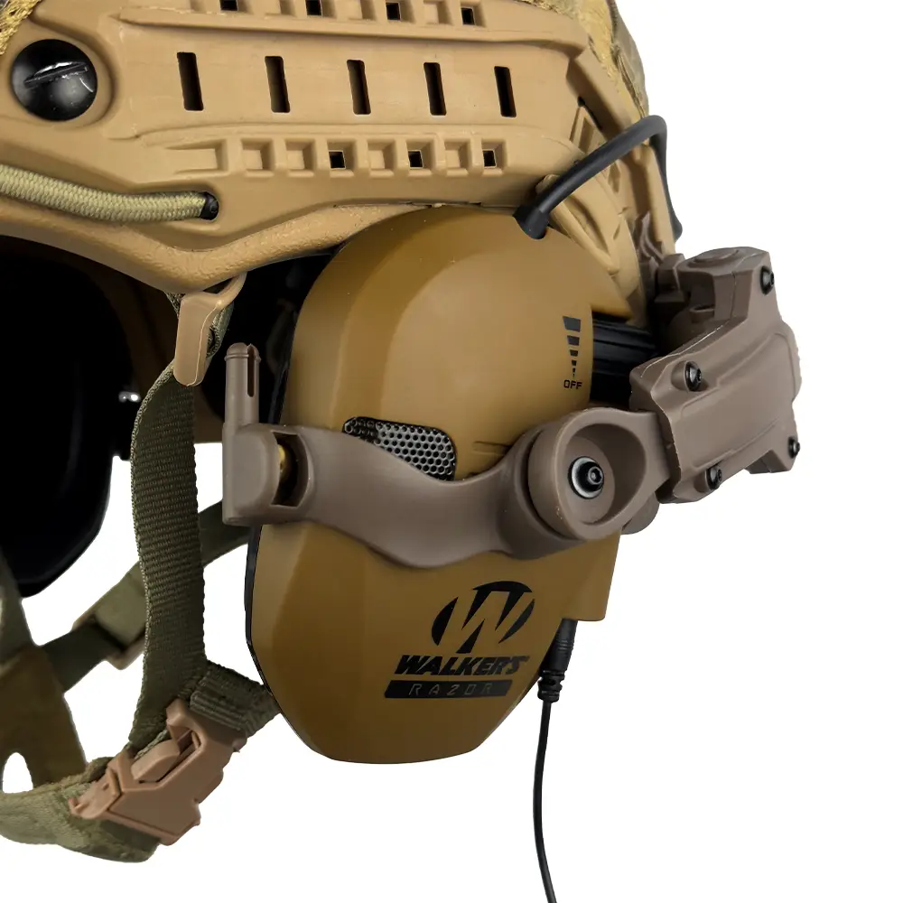 Комплект шлем FAST Helmet NIJ IIIA/наушники Walkers Razor Slim с чебурашкой/кавер M Мультикам