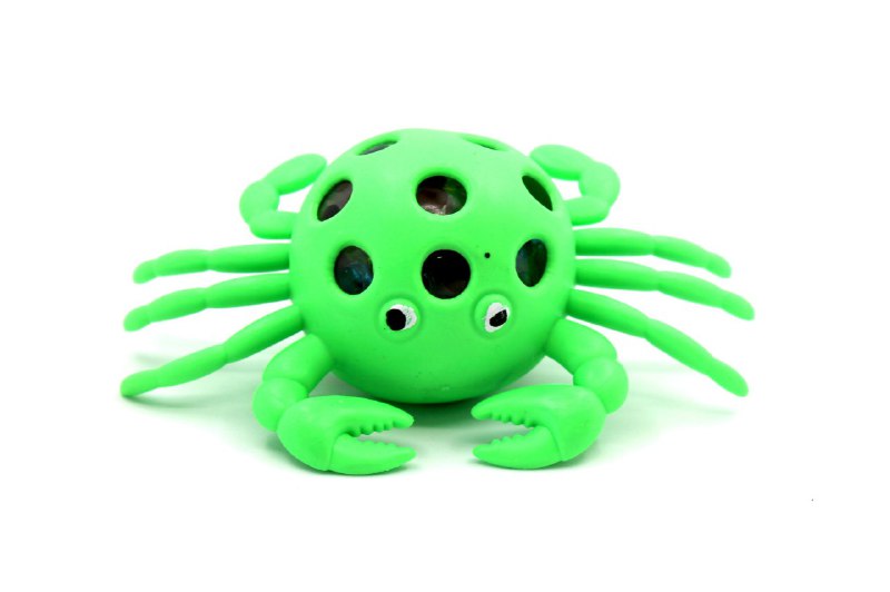 Игрушка-антистресс Краб с шариками орбиз Зеленая