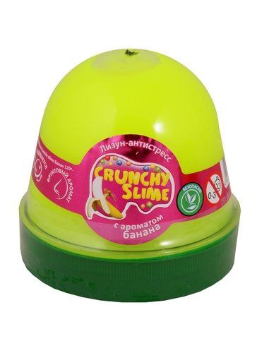 Лизун-антистресс MiC Crunchy Slime Банан 120 г (80089)