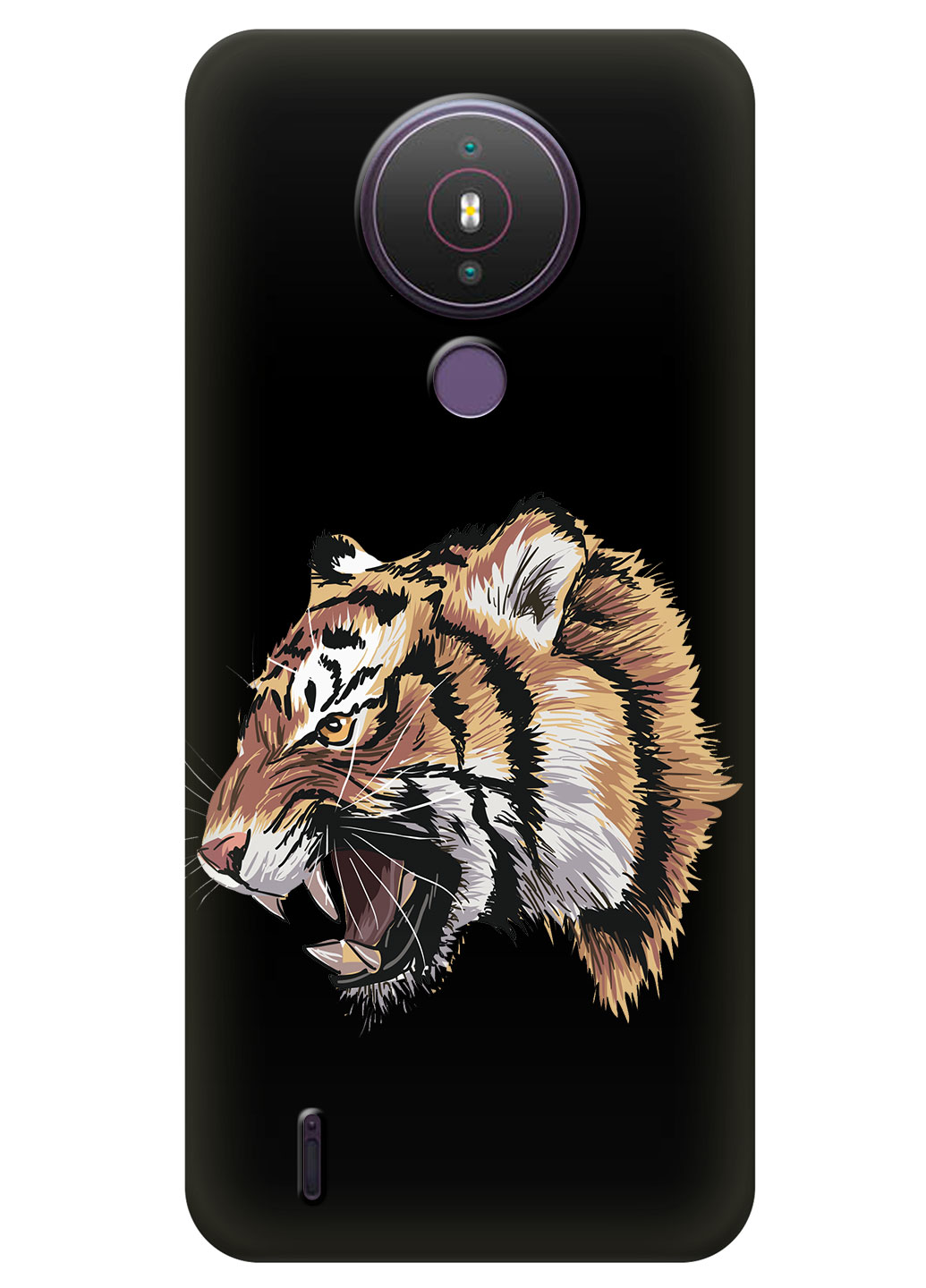 Cіліконовий чохол iSwag для Nokia 1.4 з малюнком - Тигр (KS14963)