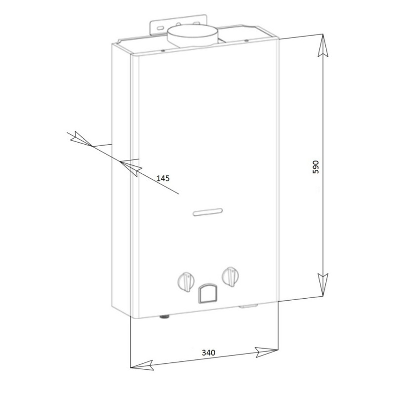 Газова Колонка Aquatronic Димохідна Jsd20-A08 10 Л Біла