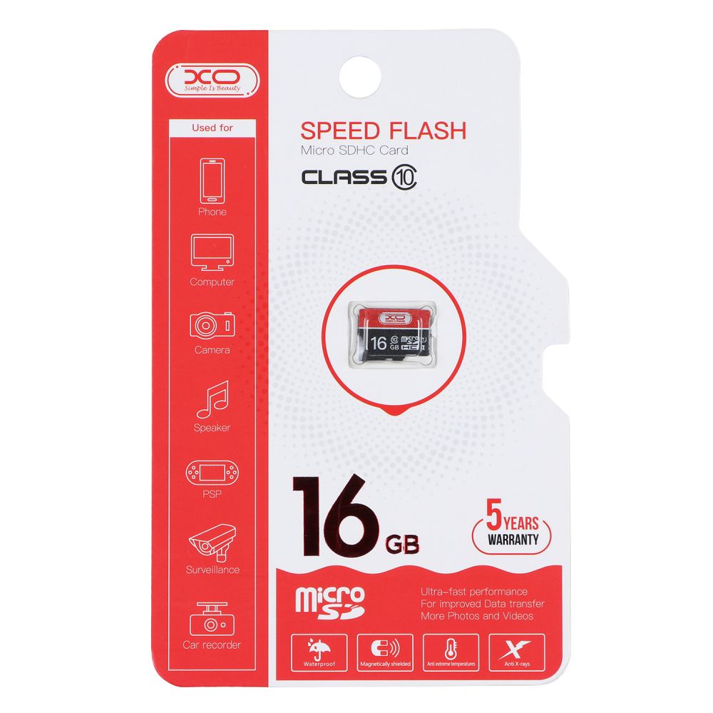 Карта памяти MicroSDHC XO 16gb 10 Class Черно-Красный