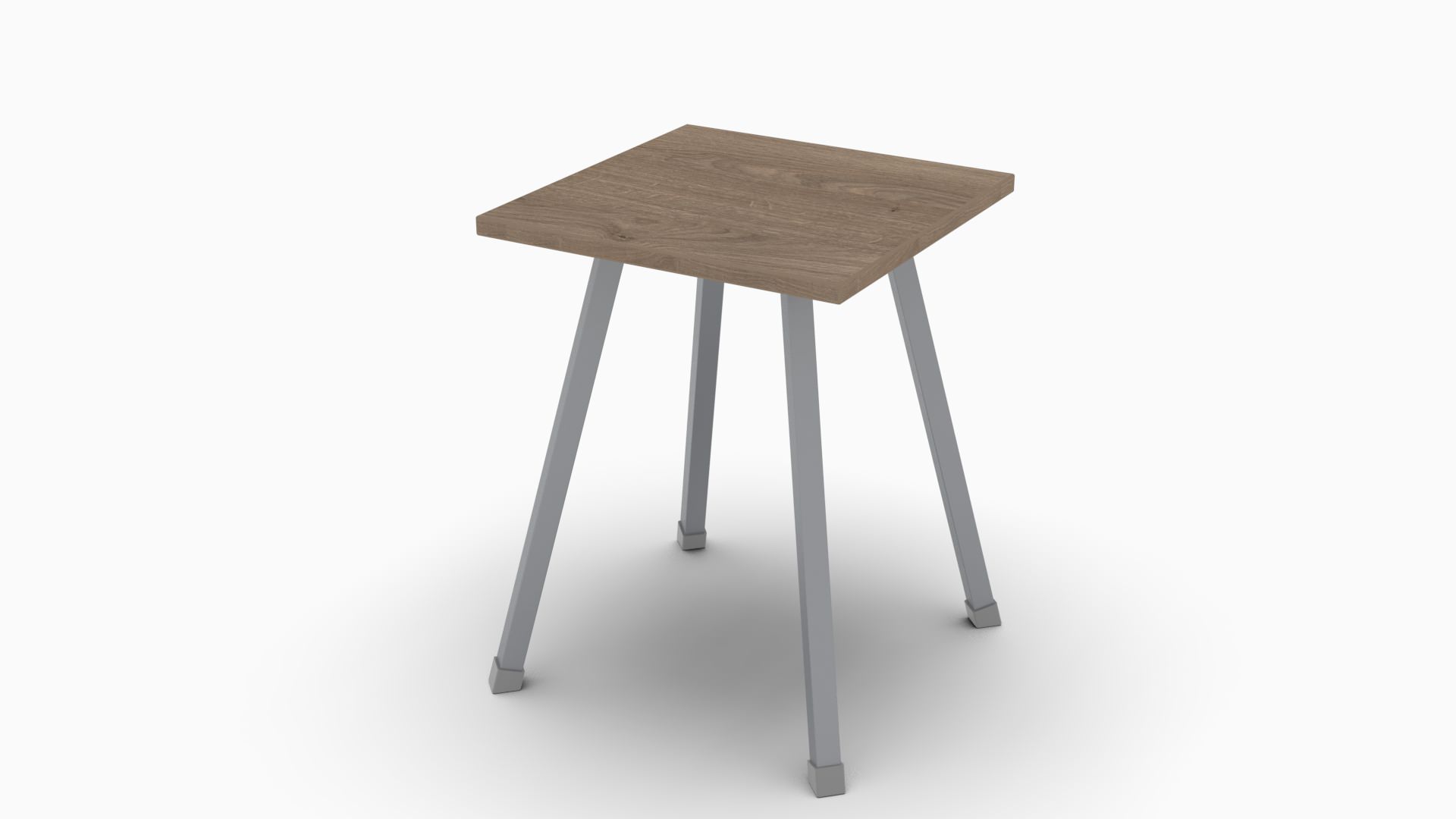 Табурет кухонный Ferrum-decor 430x320x320 Серый металл ДСП Дуб Сонома Трюфель 16 мм (TAB019)