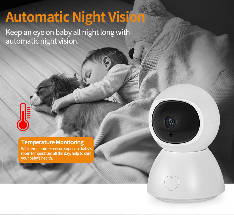 Відеоняня безпровідна INQMEGA BM288 baby monitor 5" Білий (100933)