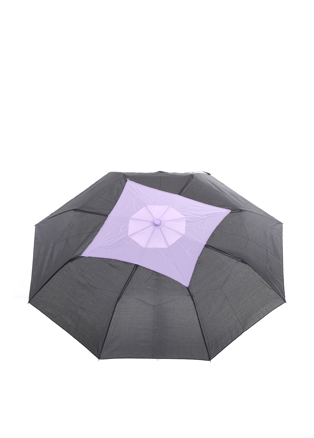 Зонт-полуавтомат Ferre Milano Черный с лиловым (605)