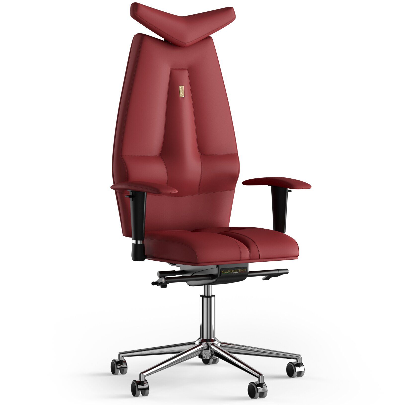 Кресло KULIK SYSTEM JET Экокожа с подголовником без строчки Красный (3-901-BS-MC-0205)
