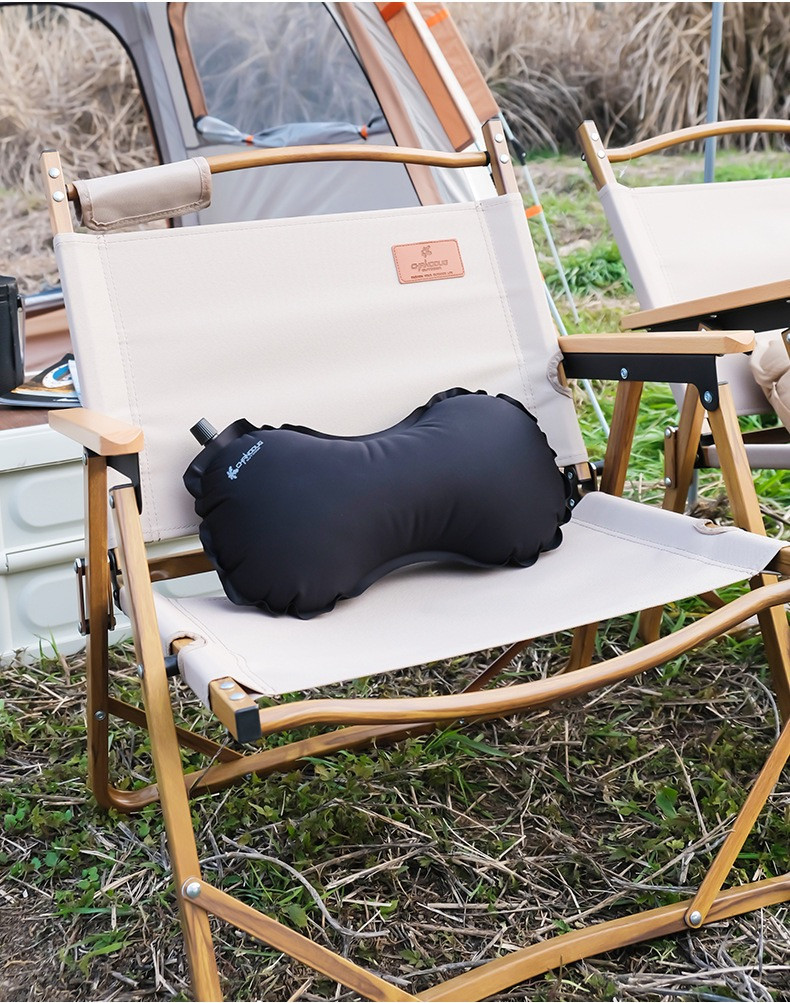 Подушка-подголовник надувная Chanodug KT6000032 39х22 см Black