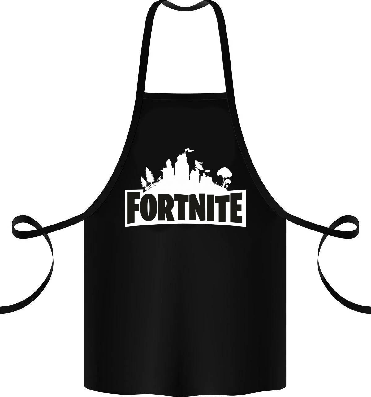 Фартук с принтом Кавун Fortnite 68 см Черный (1530746089)