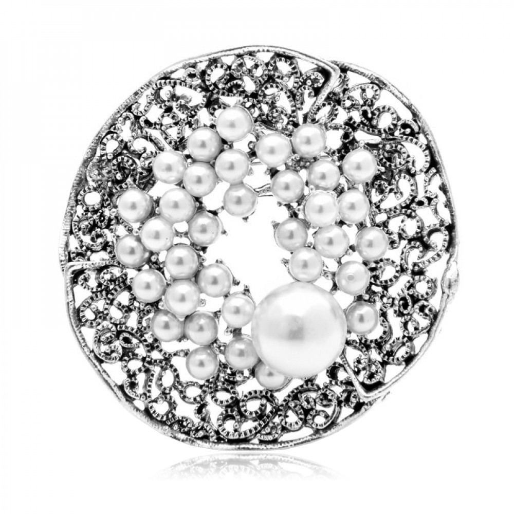 Брошь BROCHE Авангард серебристая BRBF111242