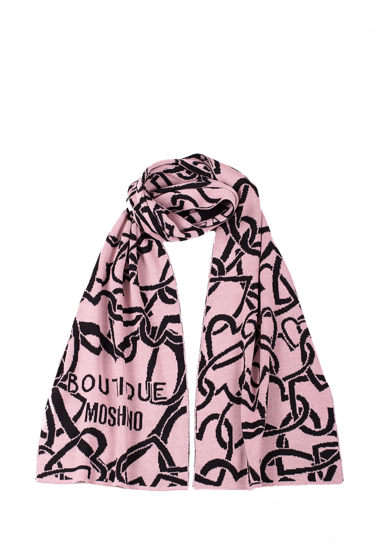 Жіночий шарф Moschino Boutique 30622 Пудровий (2900056543019)