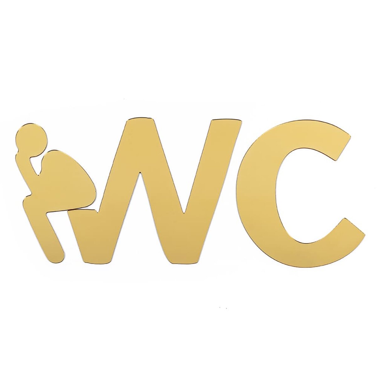 Зеркальный декор акриловый самоклеющийся Sticker Wall WC 3 шт Золотистый SW-00002525