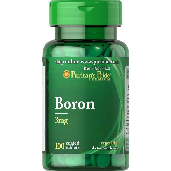 Микроэлемент Бор Puritan's Pride Boron 3 mg 100 Tabs