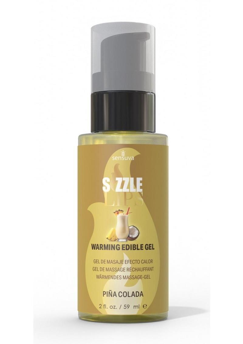 Согревающий массажный гель Sensuva Sizzle Lips Pina Colada 59 мл без сахара съедобный