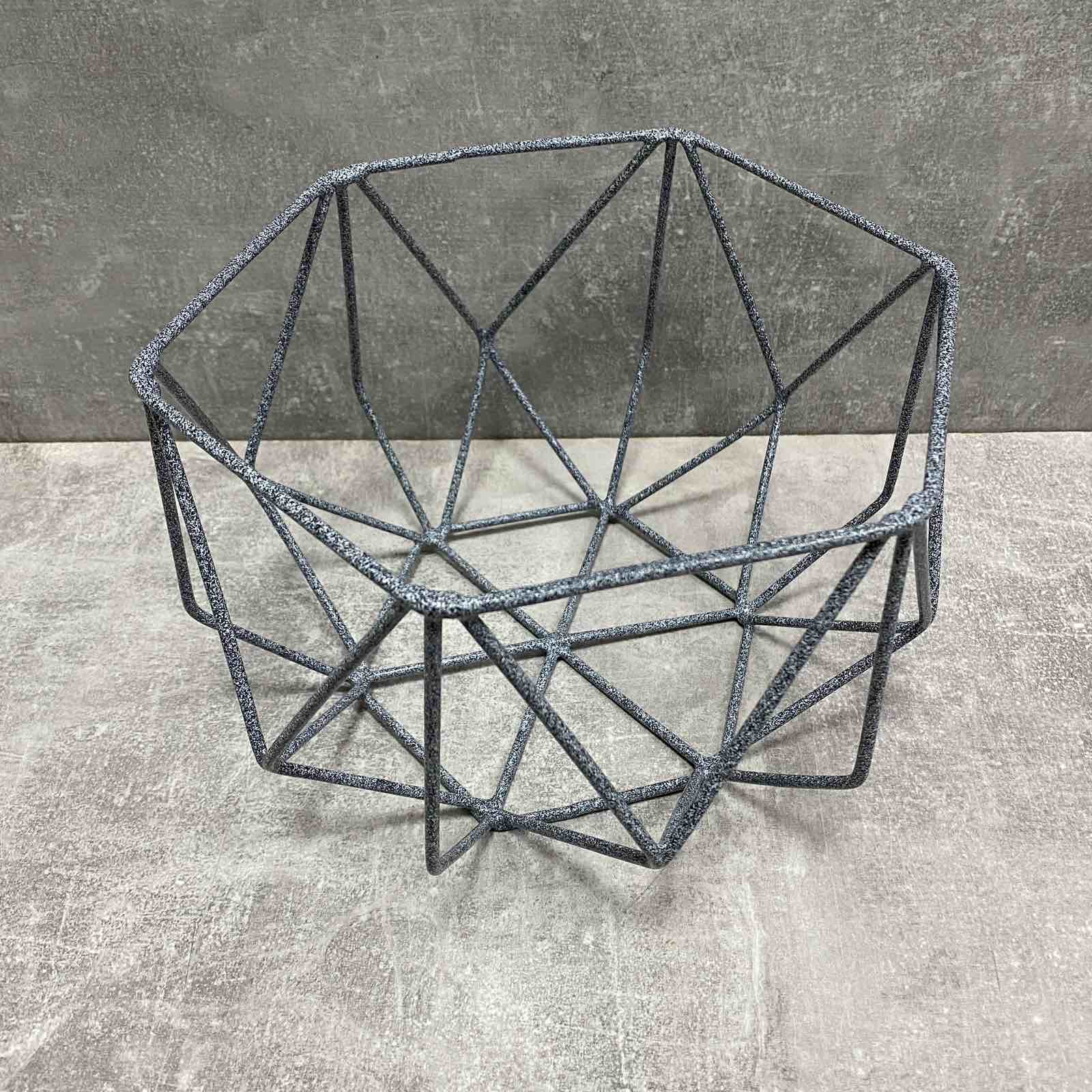 Корзина для фруктов DECOR ART Икс 19х19х15 см серый мрамор 31052017/1009