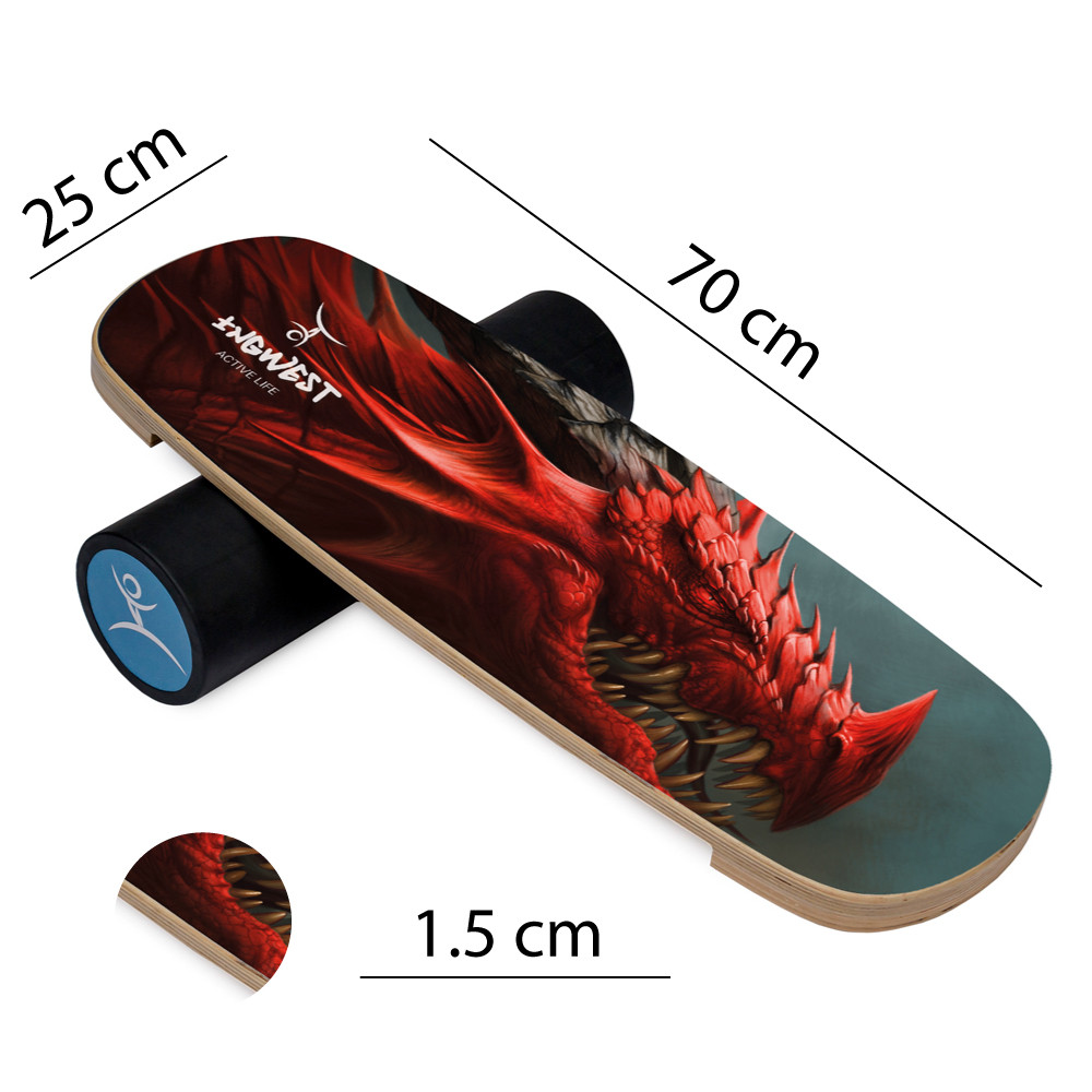 Баланс борд InGwest Red Dragon Balance Board Training System з прогумованим ролером (1481265960)