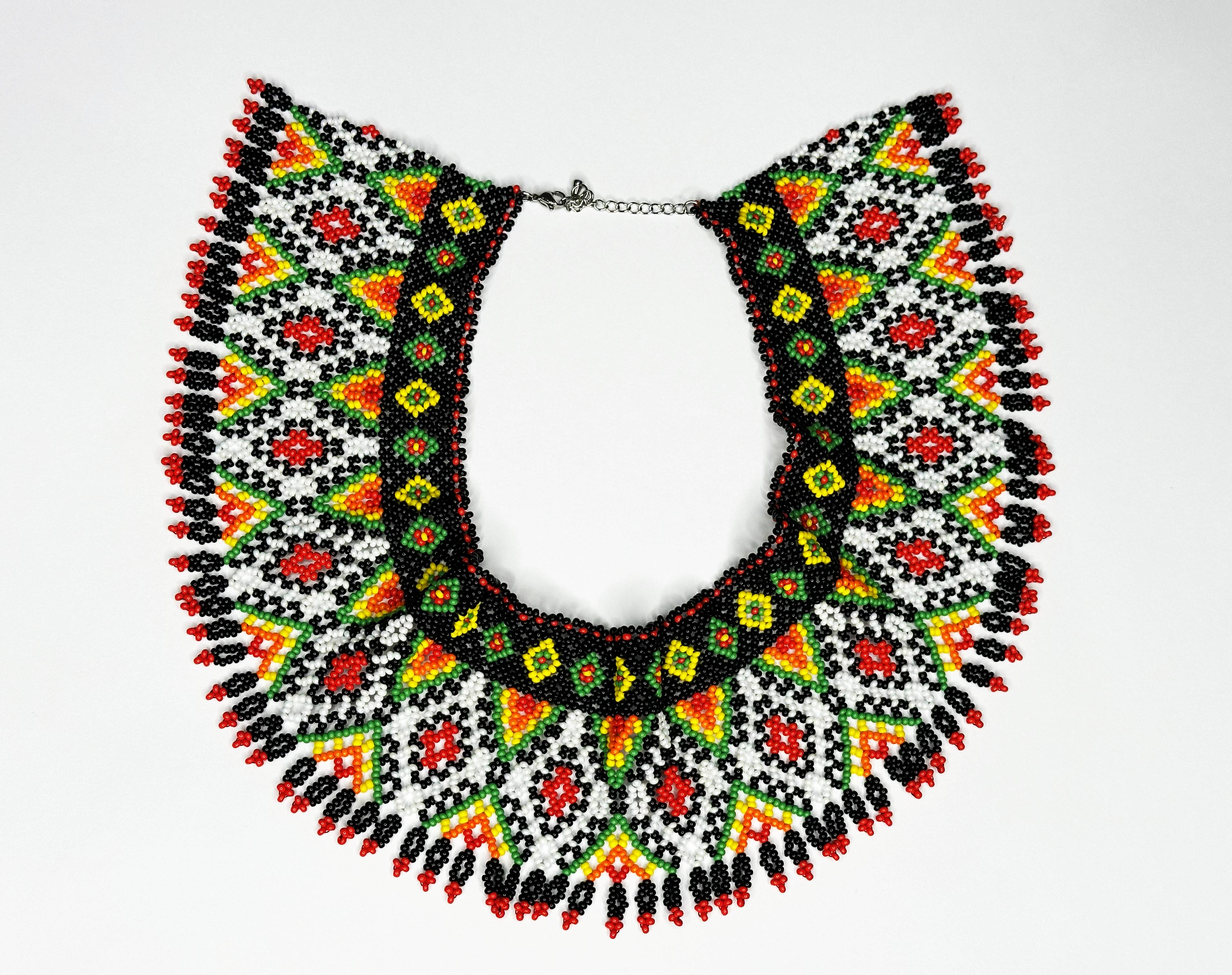Традиционная украинская силянка из чешского бисера HatynkaUA Necklace 40 см Разноцветный (SUN999_15)