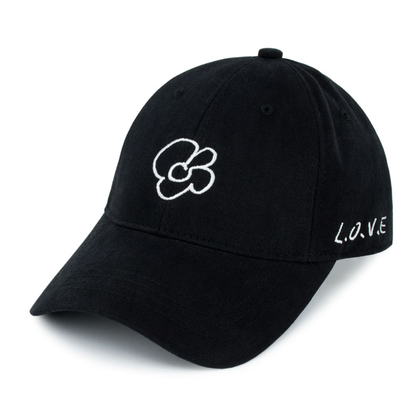 Бейсболка beani'qe Цветок Love One Size Черный (27011)