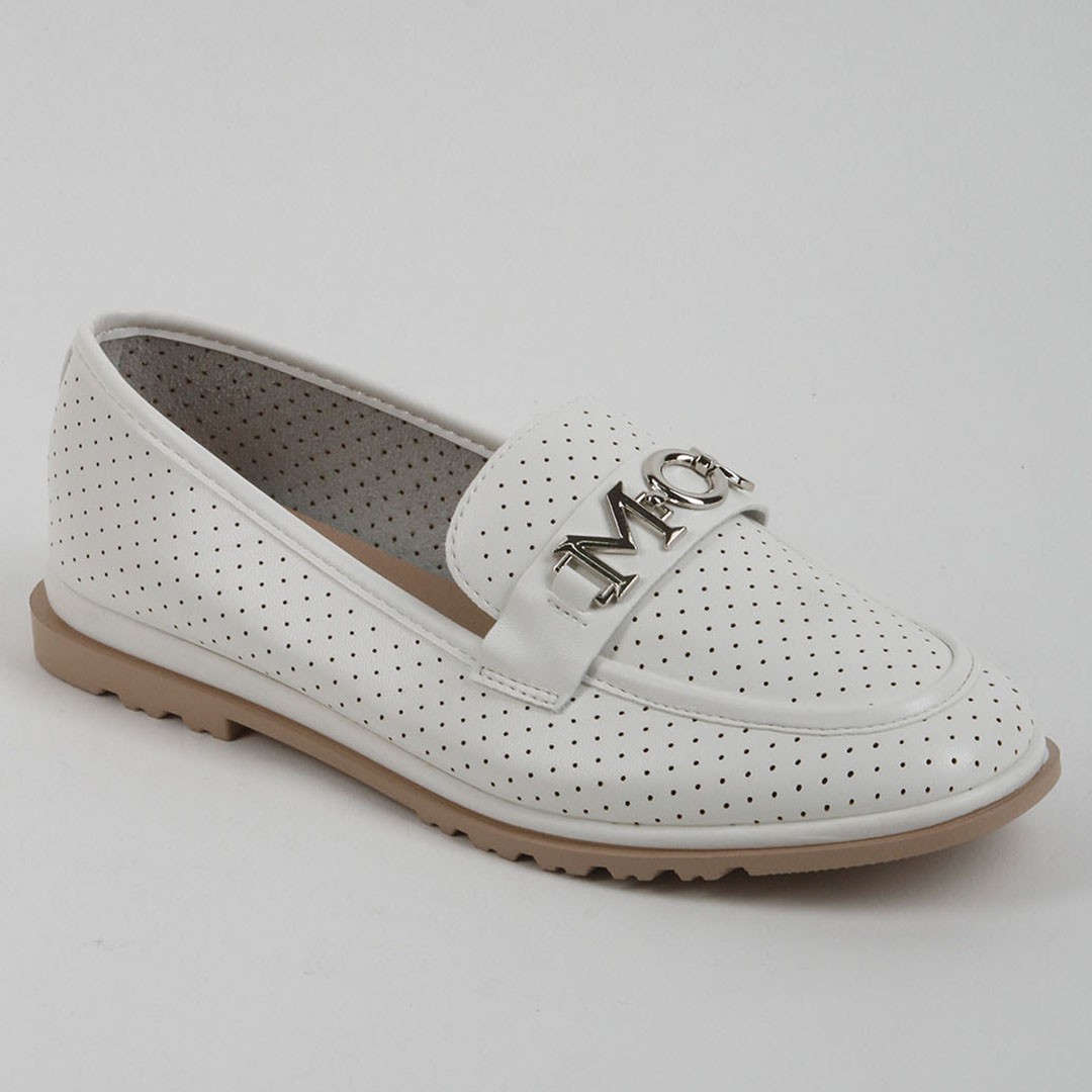Мокасины женские 339632 р.38 (24) Fashion Белый