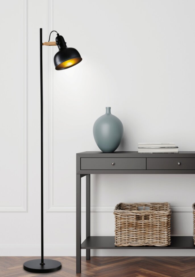 Торшер Candellux Reno 43х155 см Коричневый/Черный (51-80196)