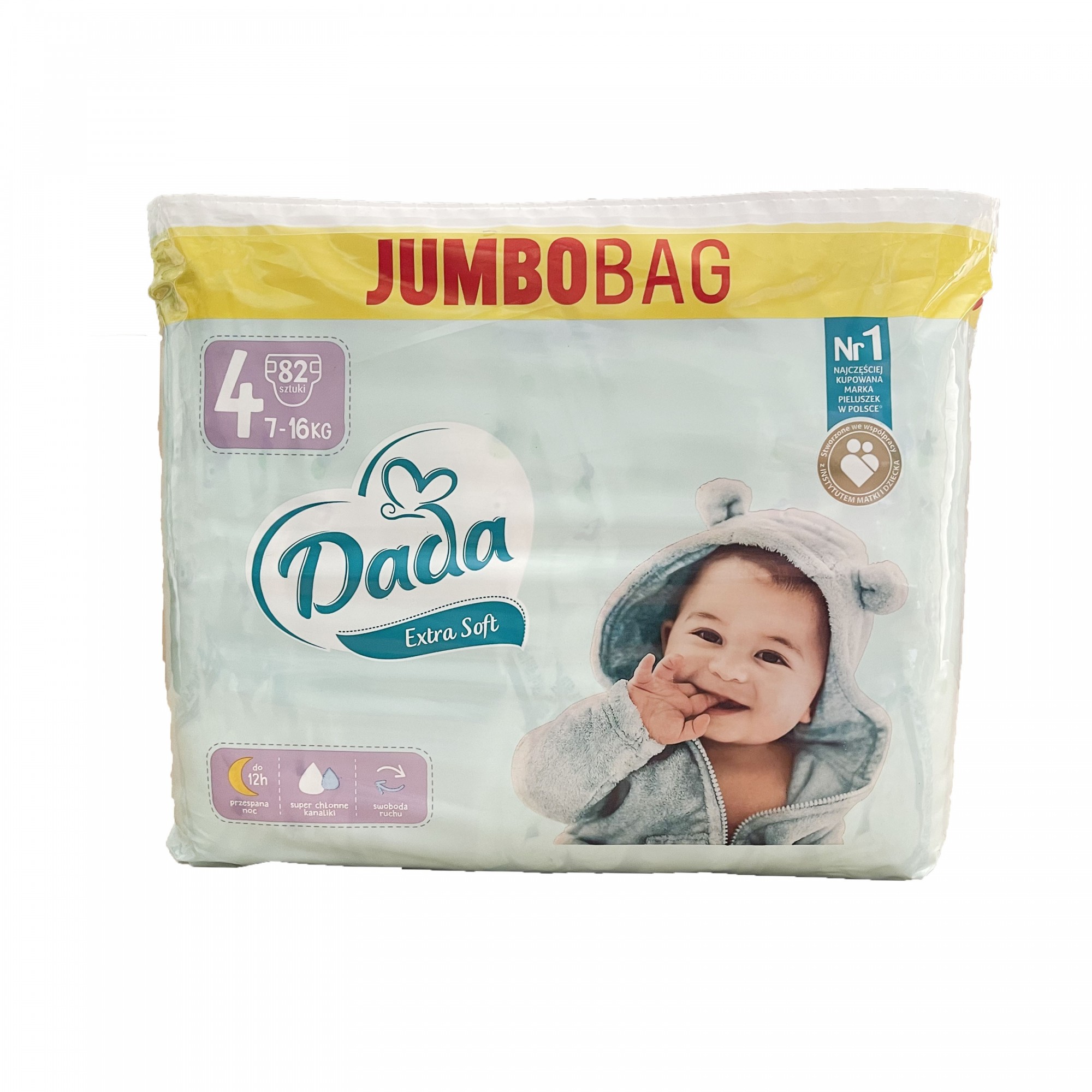 Подгузники Dada JUMBOBAG Extra Soft 4 MAXI 7-16 кг 82 шт