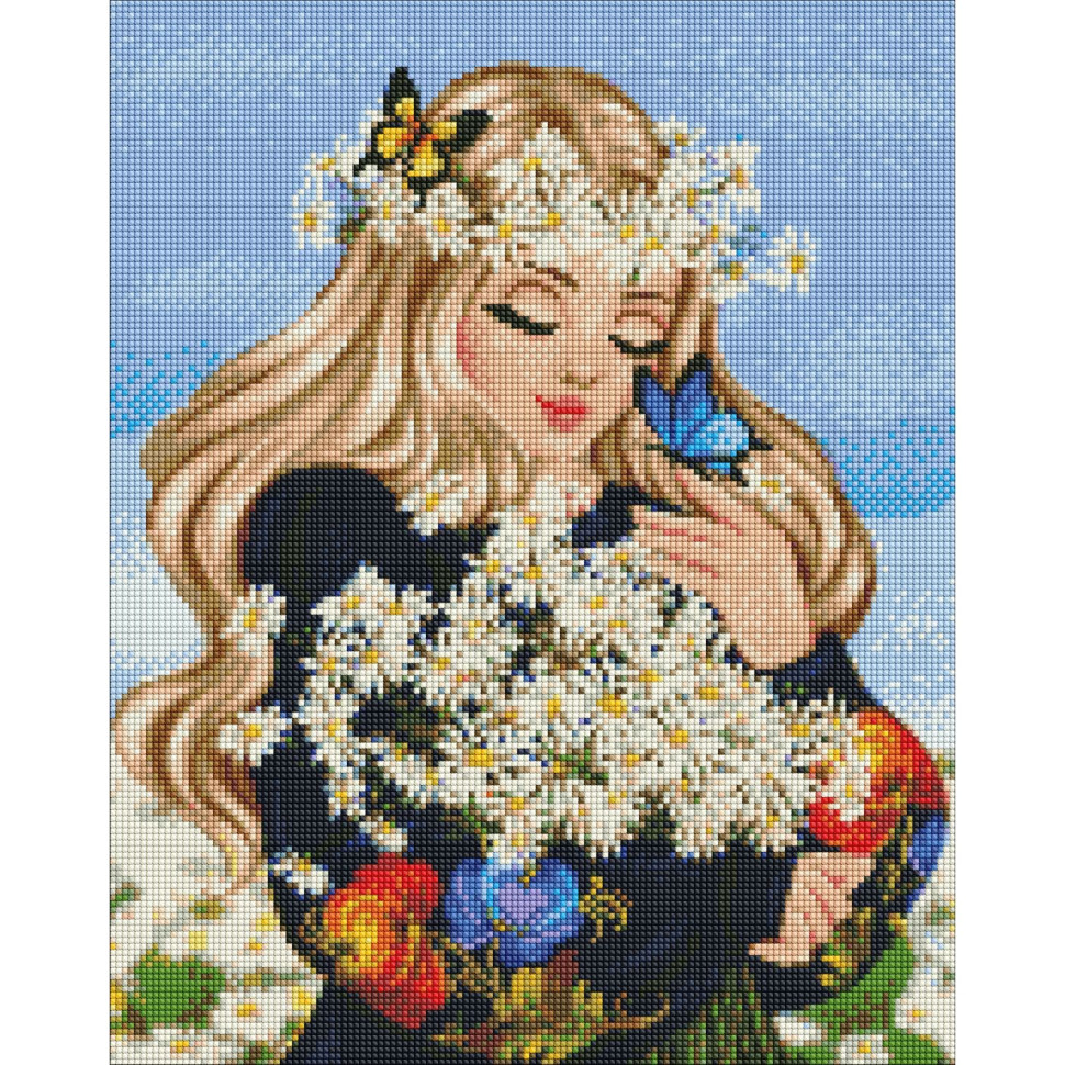 Алмазная мозаика "Ромашковое поле" ©krizhanskaya Идейка AMO7625 40х50 см