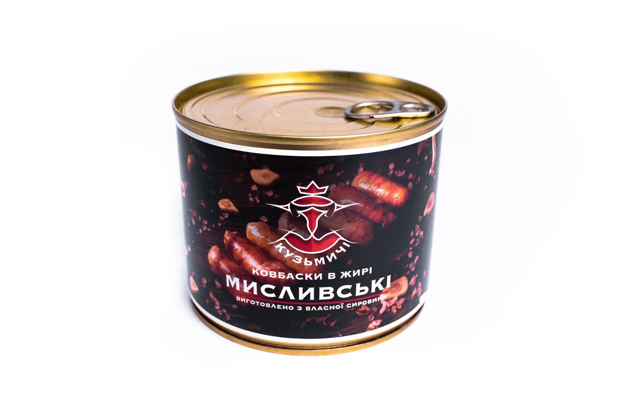 Мисливські ковбаски у жирі Кузьмичі 525 г