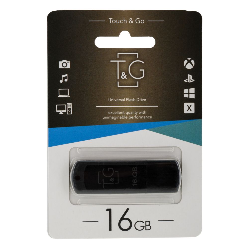 Флеш пам'ять T&G USB 2.0 16GB Classic 011 Black