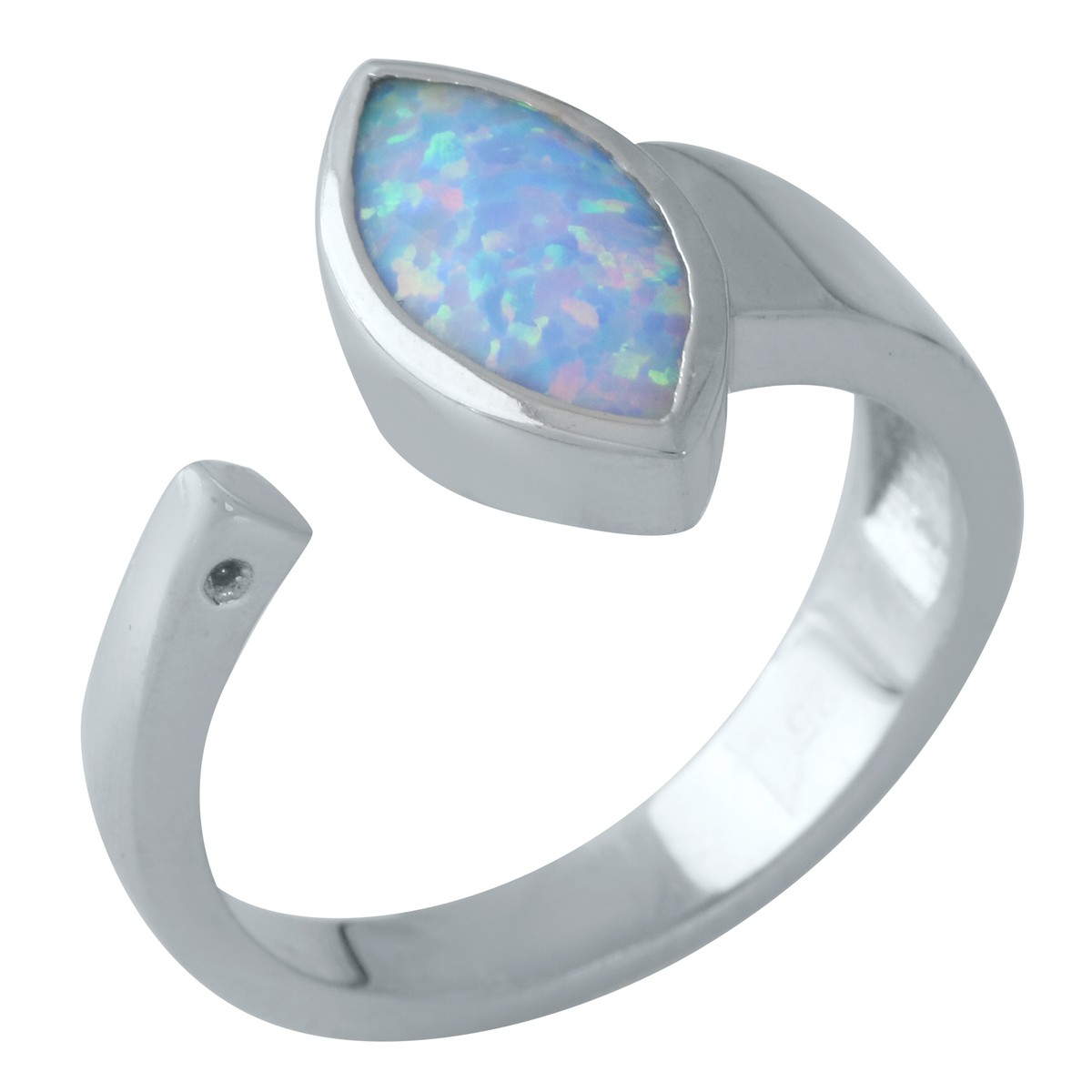 Серебряное кольцо SilverBreeze с опалом 18 размер (1960622)