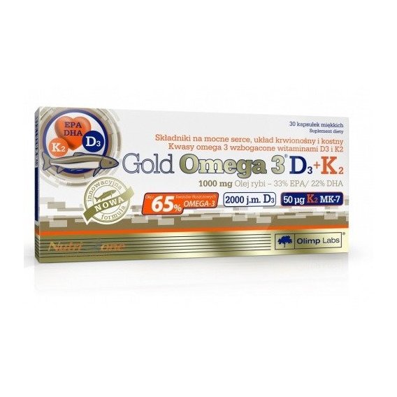 Омега для спорта Olimp Nutrition Gold Omega 3 D3 + K2 30 Caps