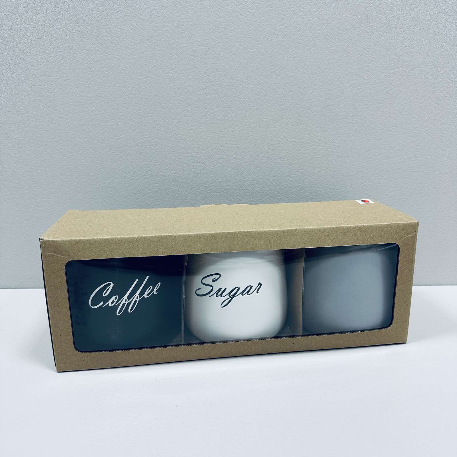 Набор керамических банок с бамбуковыми крышками BonaDi 304-034 Sugar/Tea/Coffee 3 шт 11,5х11,5х13 см 1 л Разноцветный (23523)