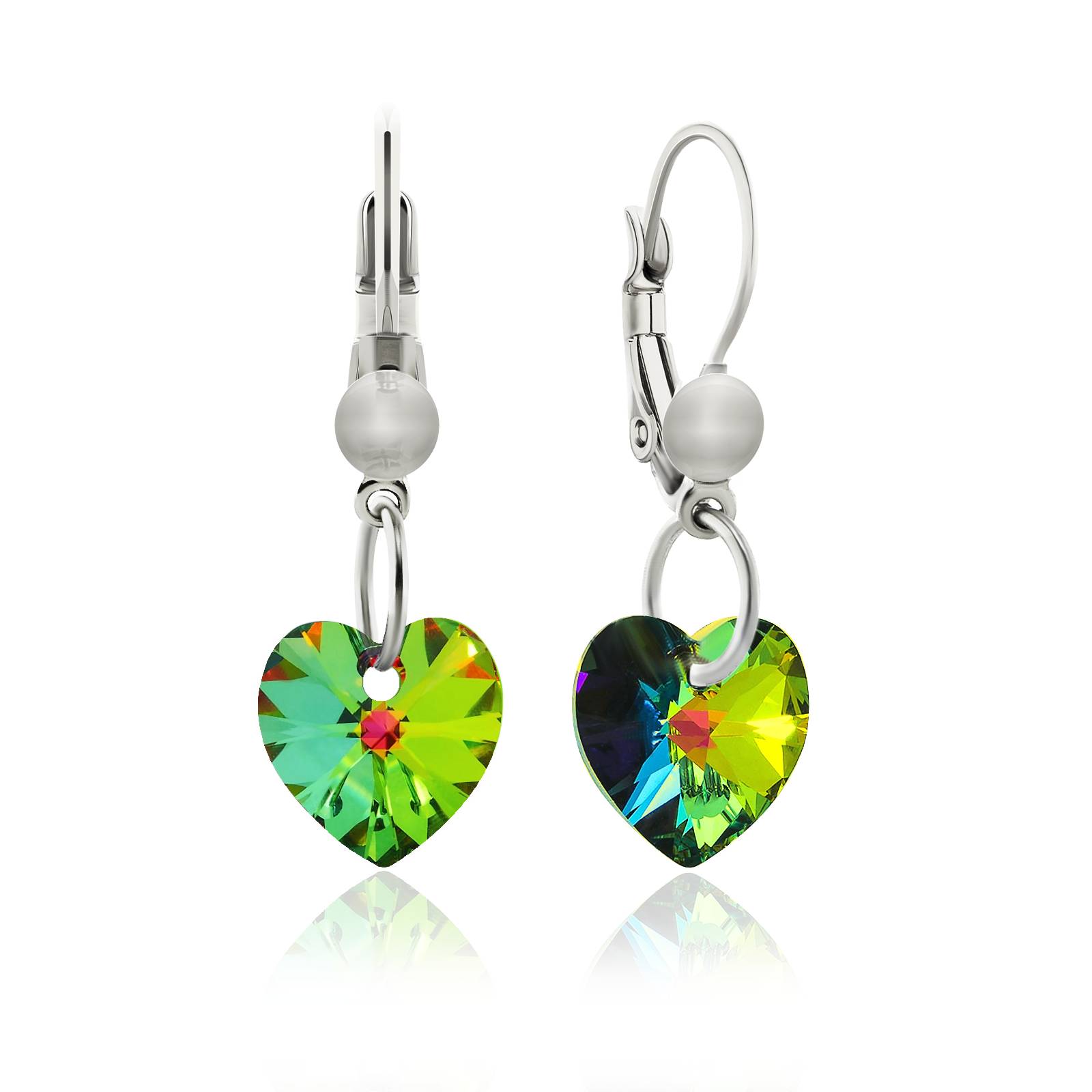 Сережки KOBI Heart Small 10*10 мм зі Swarovski (7440-0129-56-32)