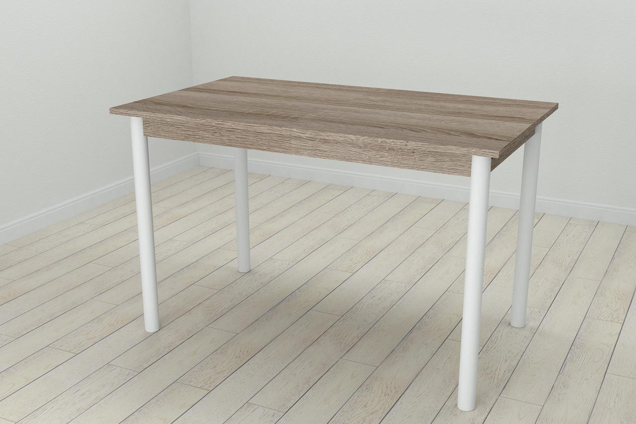 Стол кухонный Ferrum-decor Бенита 75x120x60 Белый ДСП Сонома Трюфель 16мм (BEN0026)
