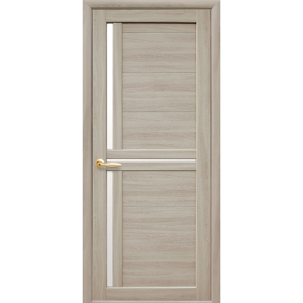 Дверне полотно Новий Стиль Трініті 80 см зі склом Ясен патина (92851)