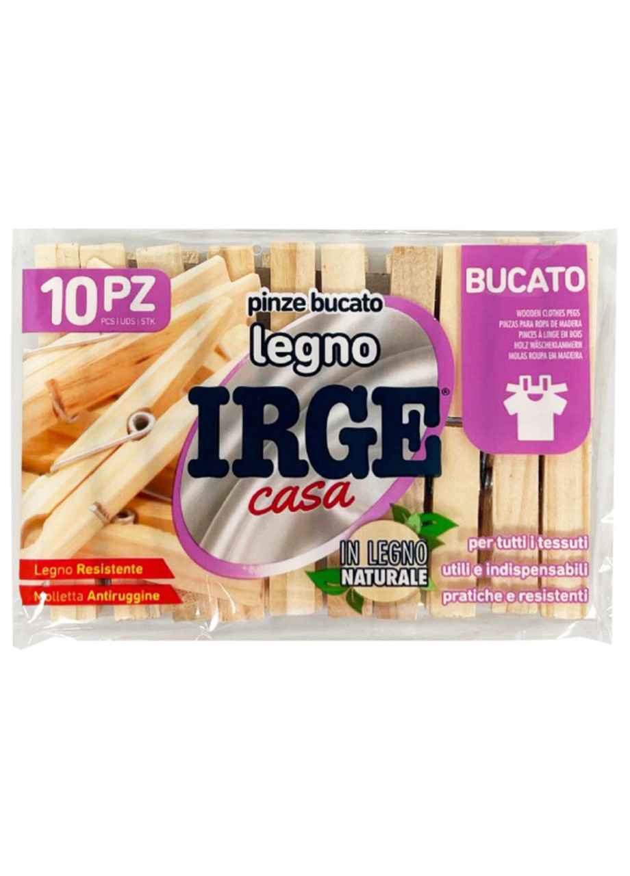 Прищепки для белья деревянные крепкие Irge 10 шт Желтый