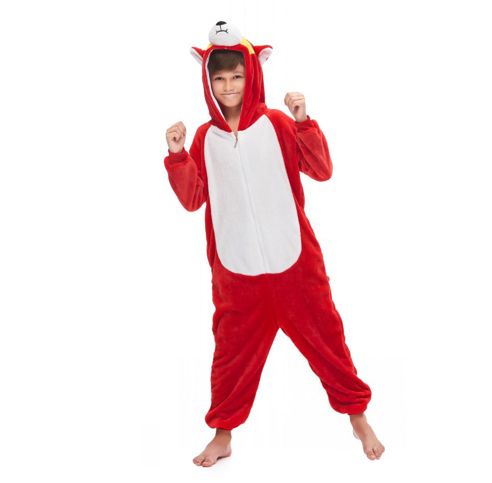 Пижама Кигуруми детская BearWear Огненный пес (на молнии) S 105 - 115 см Красный (K0W1-0120-S)