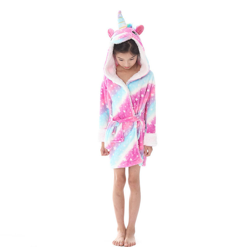 Халат детский BearWear Единорог New звездный путь L 120 - 130 см Фиолетовый (1000215-L)