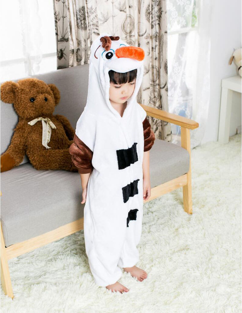 Пижама детская Kigurumba Снеговик Олаф M - рост 115 - 125 см Белый с черным (K0W1-0112-M)