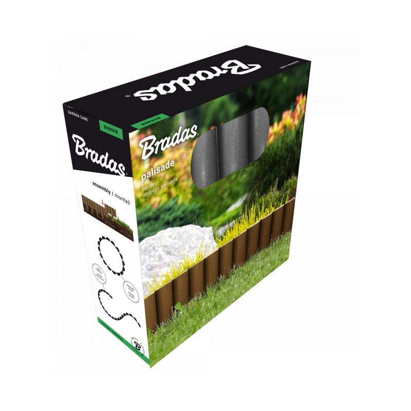 Палисад садовый 2,5м PALGARDEN графит Bradas