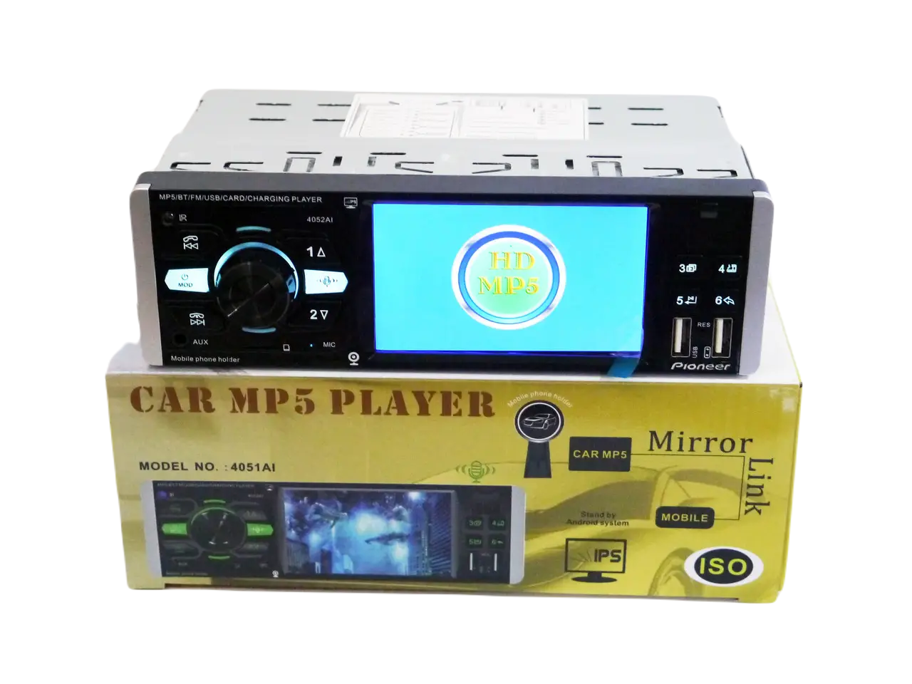 Автомагнитола RIAS 4052AI ISO 4.1'' экран DIVX+MP3+USB+SD+Bluetooth с пультом