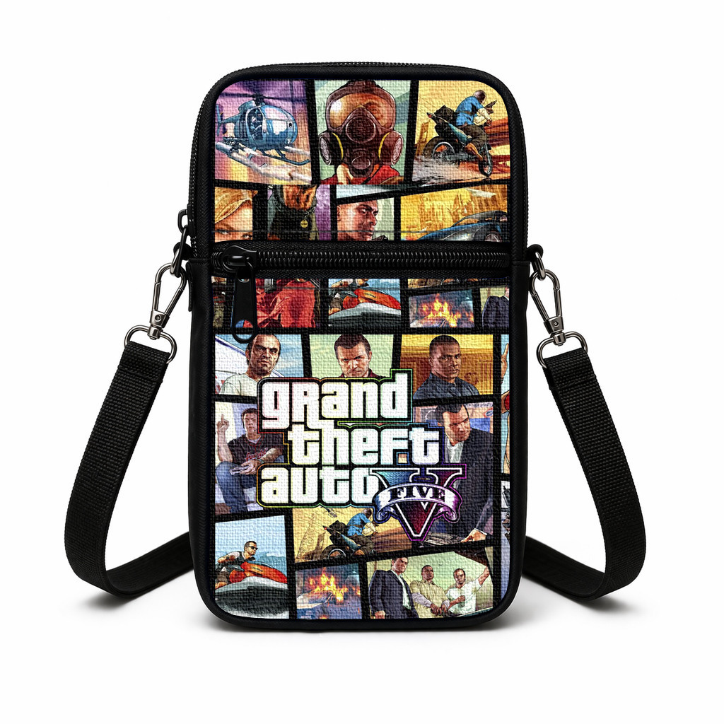 Дитяча сумка через плече з принтом Grand Theft Auto, поліестер, 19×10×5 см