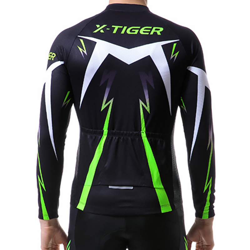 Костюм вело X-Tiger XM-CT-013 кофта з довгим рукавом + штани Green 4XL