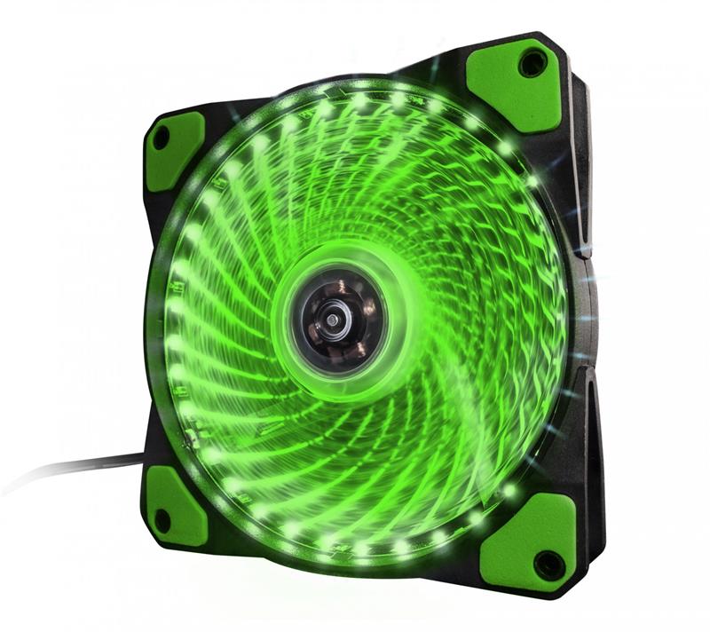 Вентилятор Frime Iris LED Fan 33LED Green (FLF-HB120G33); 120х120х25мм, 3-pin+4-pin