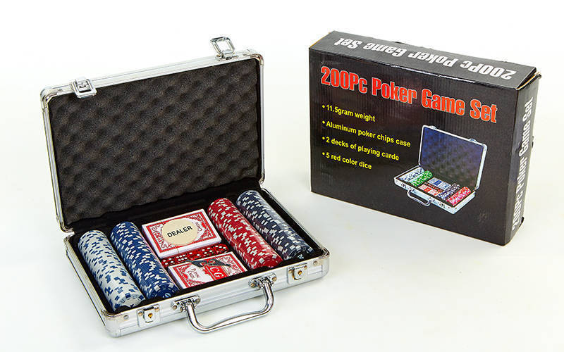 Набір для покеру в алюмінієвому кейсі SP-Sport IG-2056 на 200 фішок з номіналом