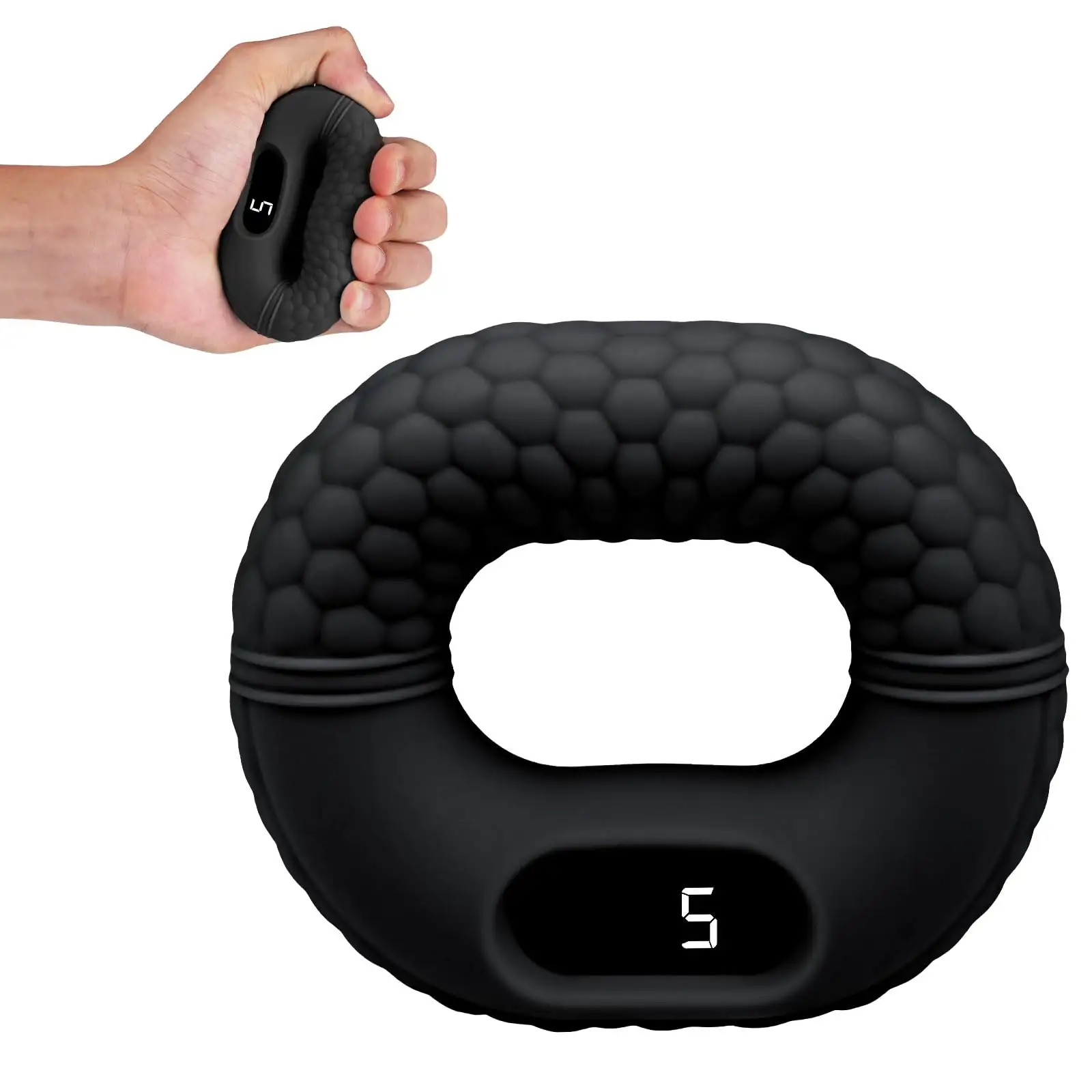 Эспандер силиконовый тренажер для запястий HT-01 Black (16310-hbr)
