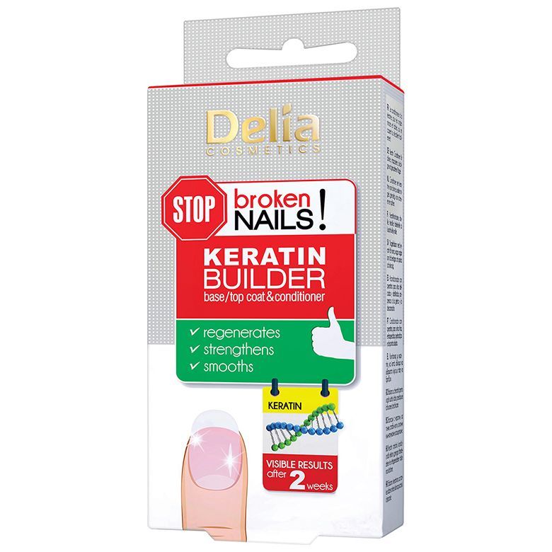 Кондиционер для ногтей с кератином Delia Stop Broken Nails Keratin Builder 11мл
