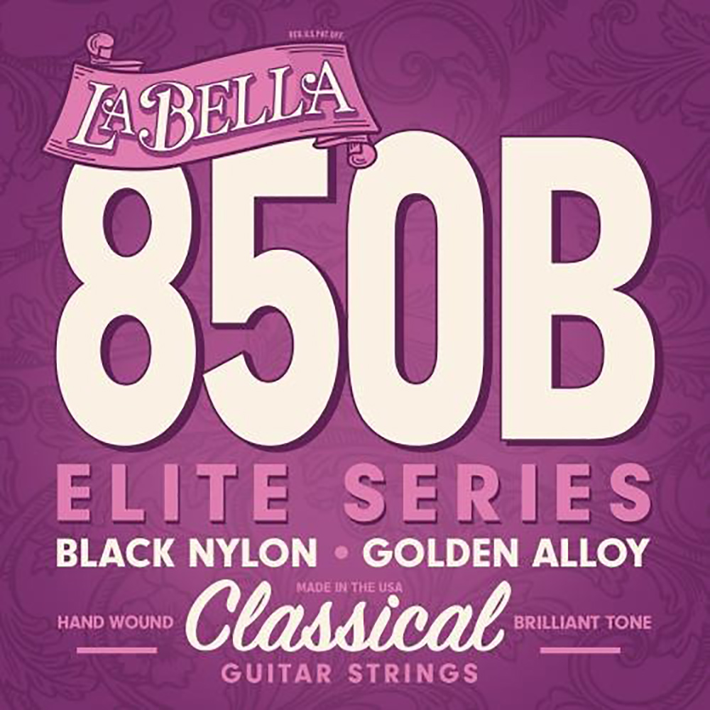 Струни для класичної гітари La Bella 850 Elite Black Nylon Golden Alloy Medium