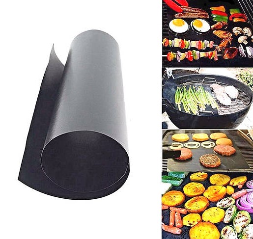 Тефлоновый коврик для гриля No Brand BBQ grill sheet с антипригарным покрытием 33x40 см Черный (2104618536)