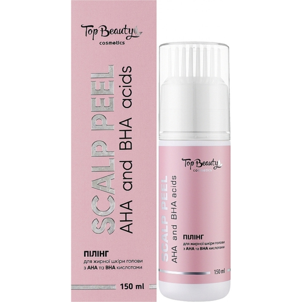 Пилинг для жирной кожи головы с АНА и ВНА кислотами Top Beauty Scalp Peel AHA and BHA acids 150 мл (4820169185556)